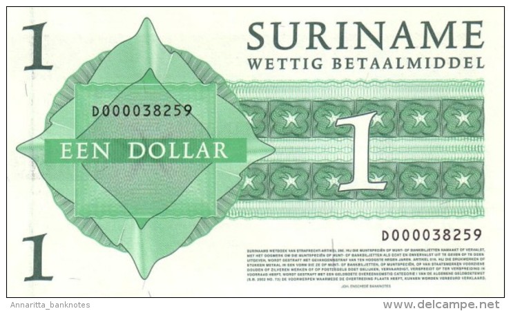 SURINAME 1 DOLLAR 2004 P-155a UNC  [SR155a] - Suriname