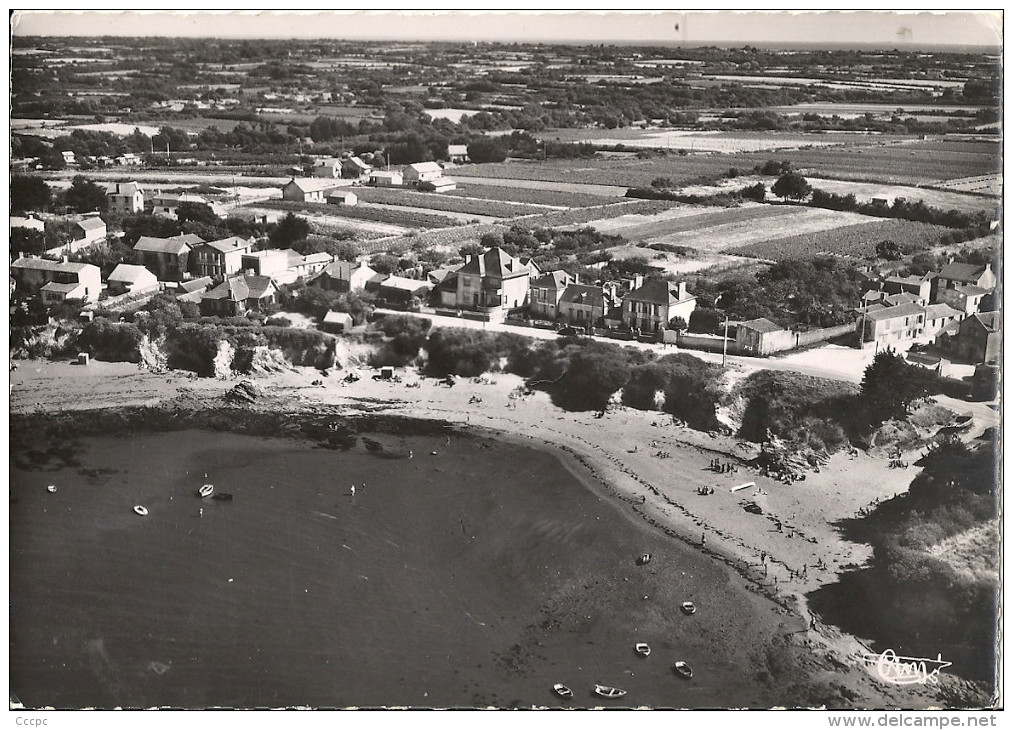 CPSM La Plaine-sur-Mer Le Cormier Le Port Et La Plage Vue Aérienne - La-Plaine-sur-Mer