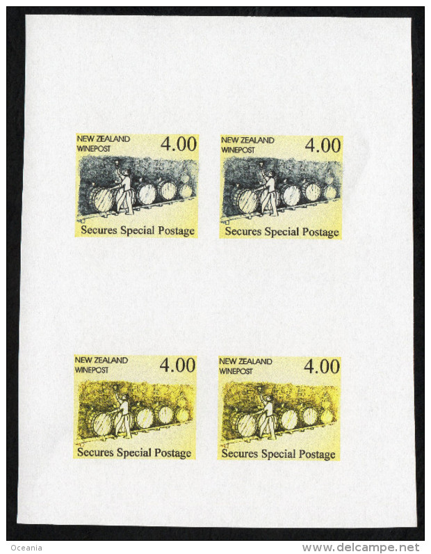 New Zealand Wine Post Yellow Wine Barrels Color Trial Proofs - Other & Unclassified