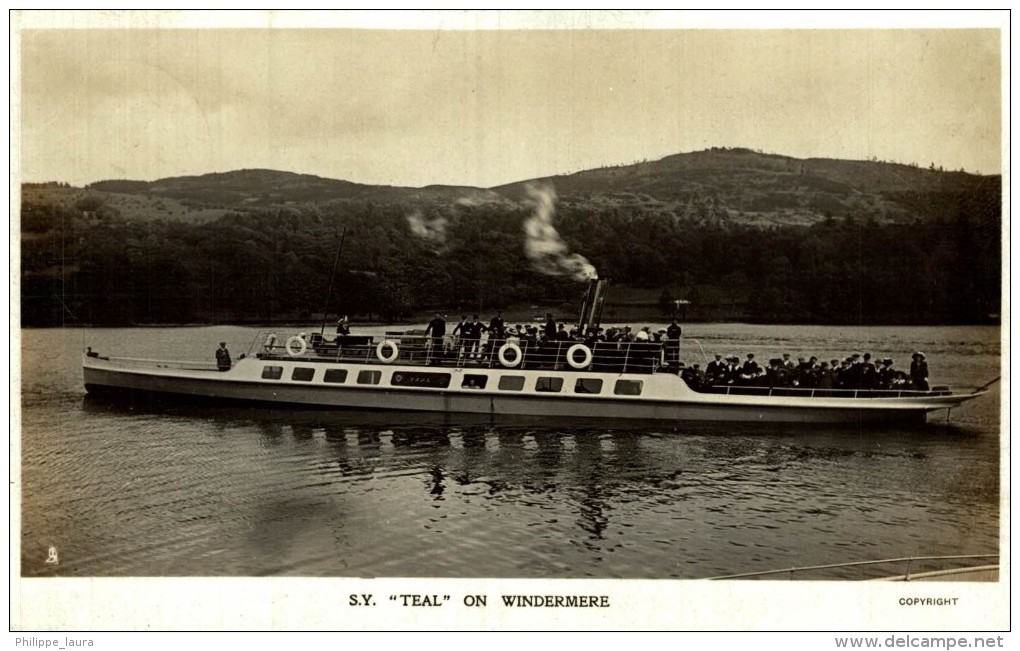 UNIQUE SY TEAL ON WINDERMERE  FROM LANCASHIRE 1913 TO YORK - Dampfer