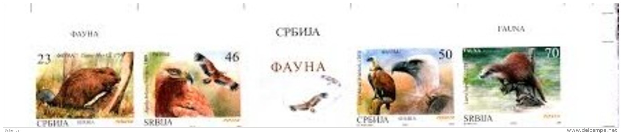 2016  FAUNA  W.W.F. SERBIA SRBIJA SERBIEN  SEHR SELTEN IMPERFORATE   MNH - Unused Stamps