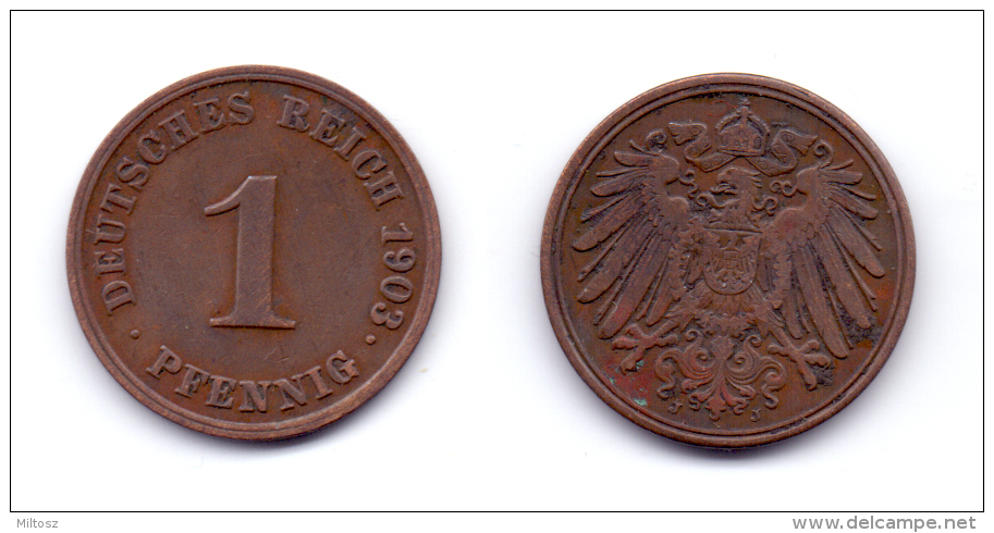 Germany 1 Pfennig 1903 J - 1 Pfennig