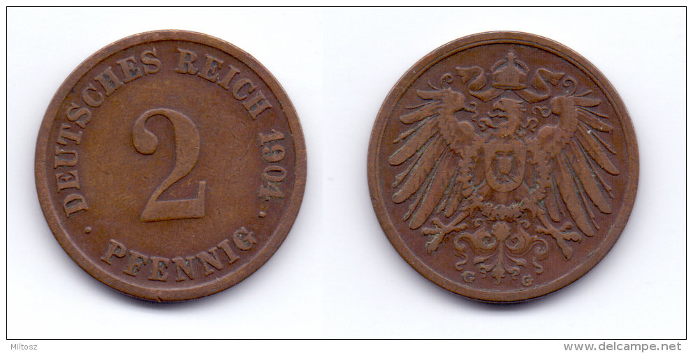 Germany 2 Pfennig 1904 G - 2 Pfennig