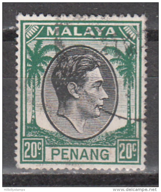 MALAYA - PENANG    SCOTT NO.  14    USED     YEAR   1949 - Penang