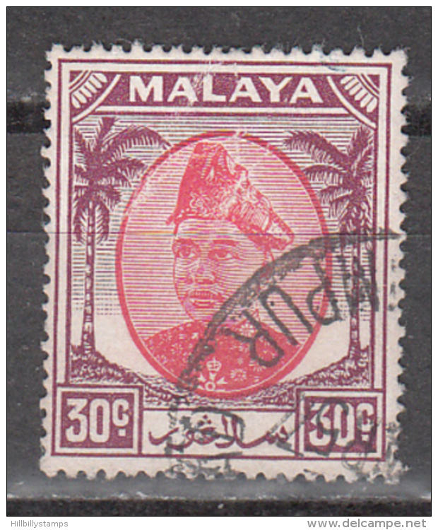 MALAYA - SELANGOR      SCOTT NO. 99     USED     YEAR   1949 - Selangor