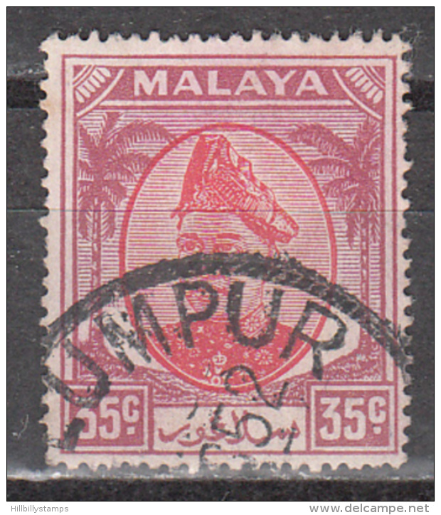 MALAYA - SELANGOR      SCOTT NO. 100     USED     YEAR   1949 - Selangor