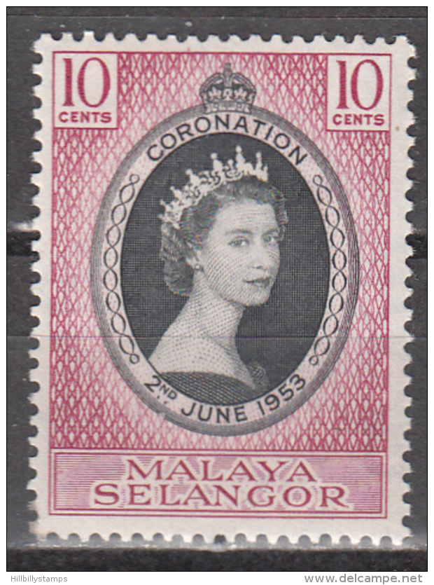 MALAYA - SELANGOR      SCOTT NO. 101     MINT HINGED     YEAR   1953 - Selangor