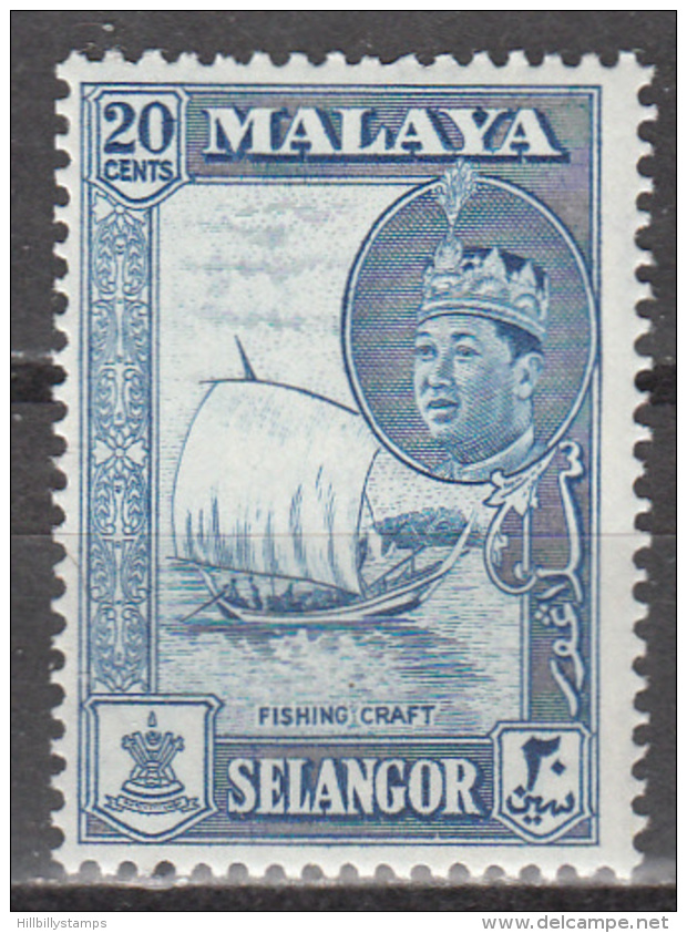 MALAYA - SELANGOR      SCOTT NO. 120     MINT HINGED     YEAR   1961 - Selangor