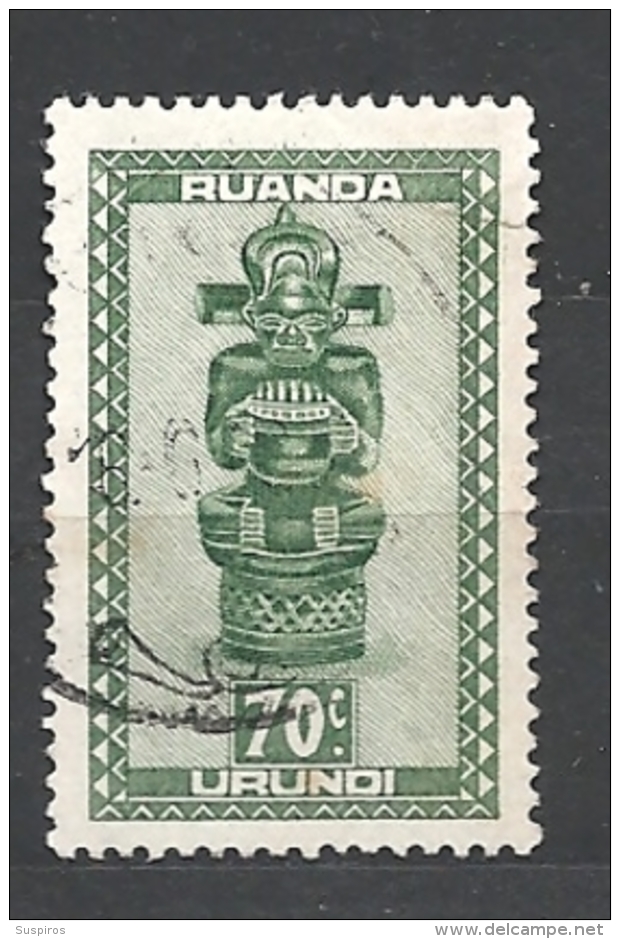 RUANDA URUNDI   1948 Indigenous Art      O USED - Usati