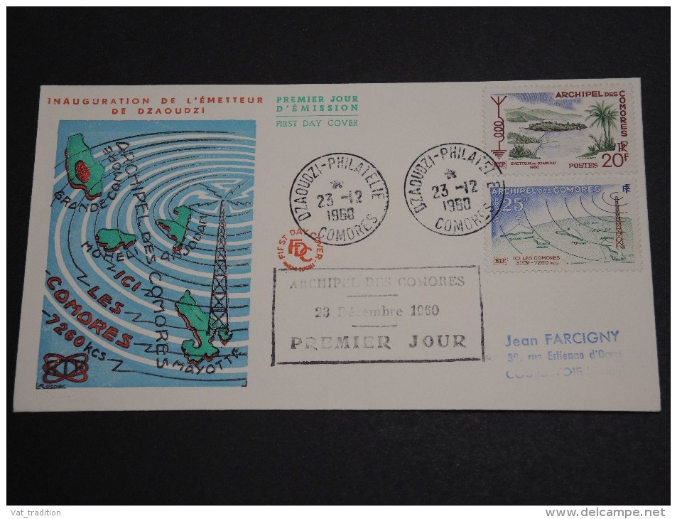 FRANCE / COMORES - Enveloppe FDC En 1960 , émetteur De Dzaoudzi - A Voir - L  3436 - Covers & Documents