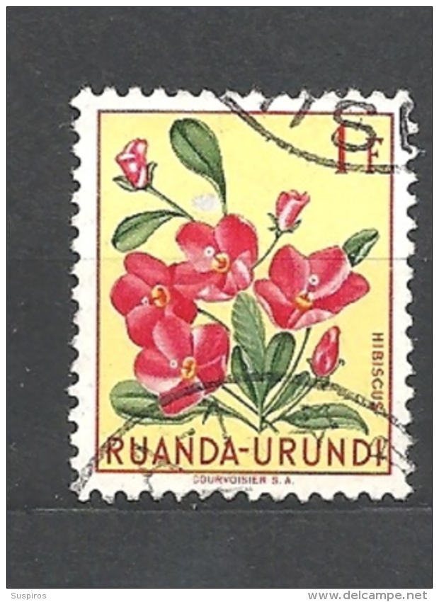 RUANDA URUNDI  1953 Indigenous Flora USED - Usados