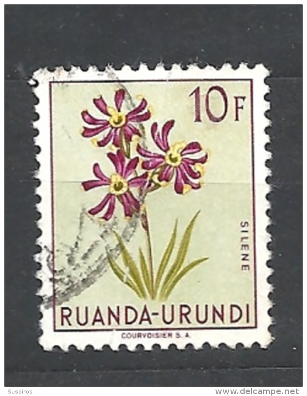 RUANDA URUNDI  1953 Indigenous Flora USED 146 Silene - Usados