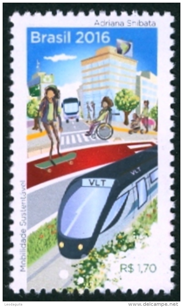 BRAZIL 2016 -  Sustainable Urban Mobility  - Metro - Tram  -  Mint - Ongebruikt