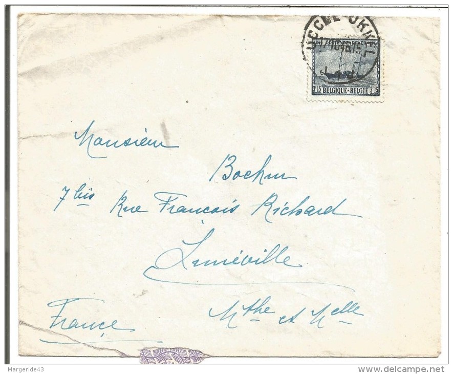 BELGIQUE LETTRE DE UCCLE POUR LA FRANCE 1946 - Autres & Non Classés