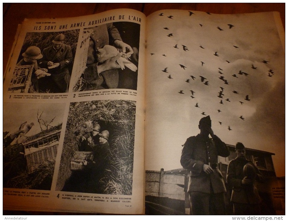 1939 MATCH : Le matelot Gérard décoré ; Vie en URSS;Les pigeons-soldats; Strasbourg ; La Marine contre les avions