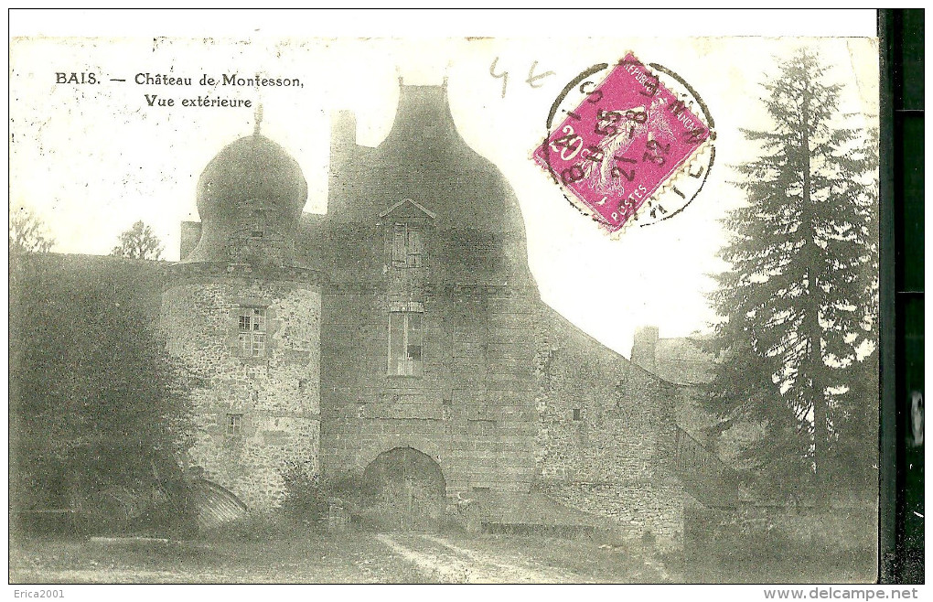 Bais. Vue Exterieur Du Chateau De Montesson. - Bais