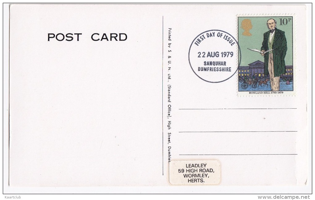 Sanquhar - Post Office (The Oldest In Britain) - (Postmark: First Day Of Issue  1979 -Sanquhar, Dumfriesshire) - Post