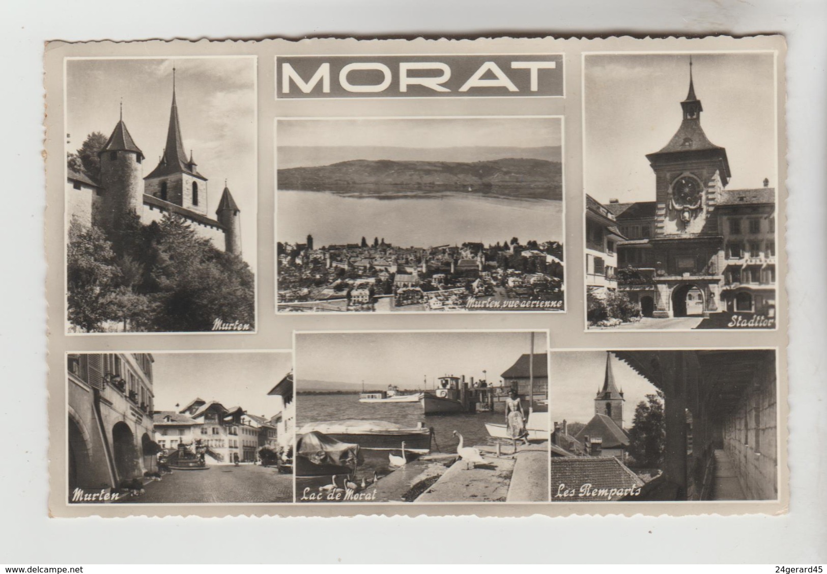 CPSM MORAT (Suisse-Fribourg) - 6 Vues - Morat
