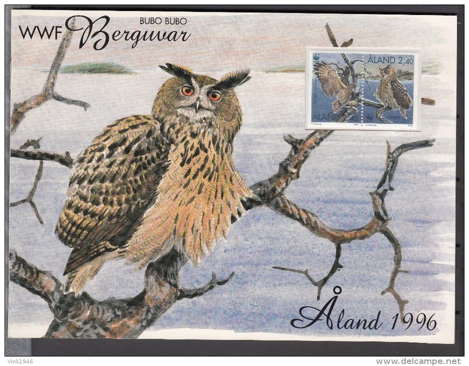 Aland 1996,folder WWF With Owls,uilen.eule,birds,vogels,vögel,oiseaux,pajaros,uccelli,aves,MNH/Postfris(L2640) - Andere & Zonder Classificatie