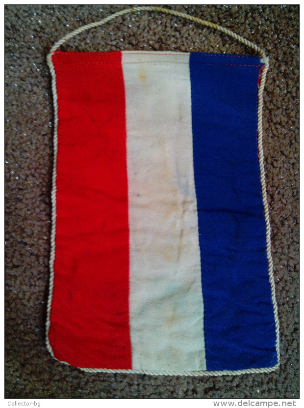 ULTRA RARE FLAG FRANCE CHANGE TOURNAMENT FOOTBALL 1970"S USED - Kleding, Souvenirs & Andere