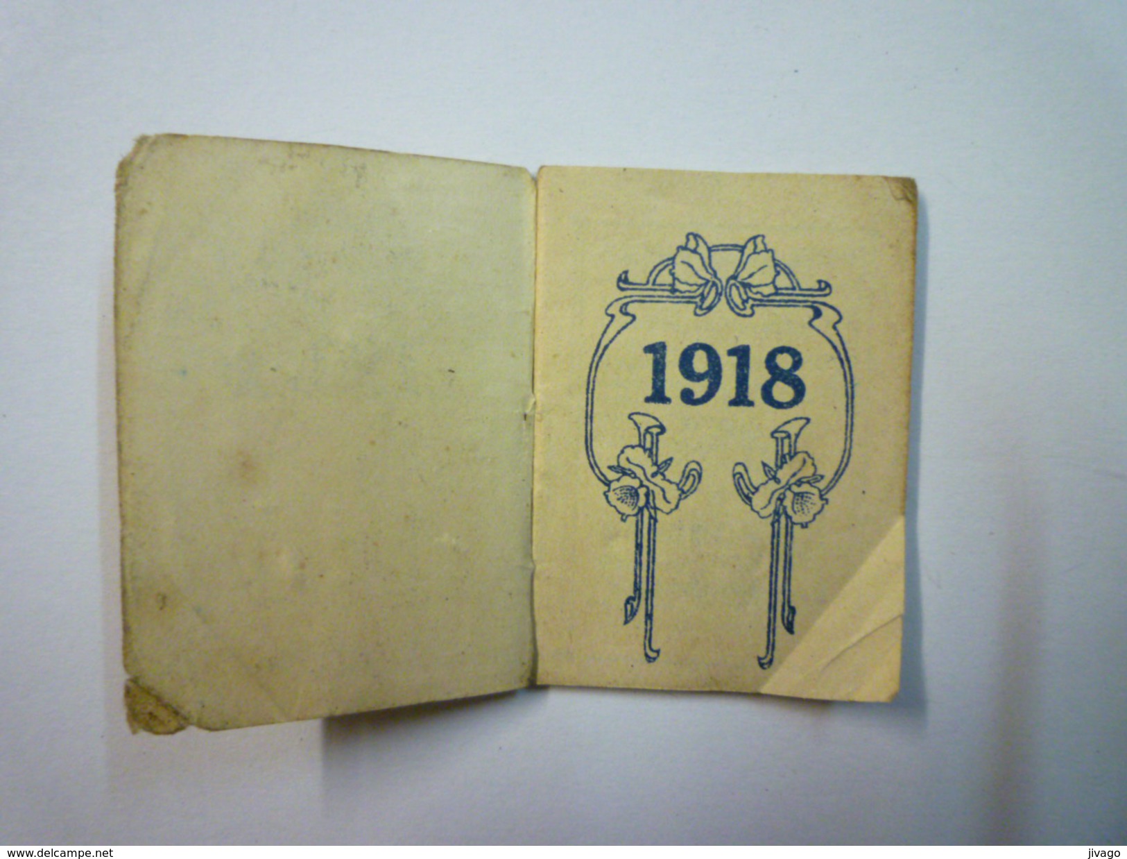 Petit  CALENDRIER  1918  (Format 3,5 X 5cm) - Tamaño Grande : 1901-20