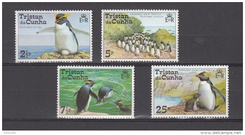 Tristan Ca Cunha 1974,4V,set,pinguins,birds,vogels,vögel,oiseaux,pajaros,uccelli,aves,,MNH/Postfris(A2800) - Pinguine