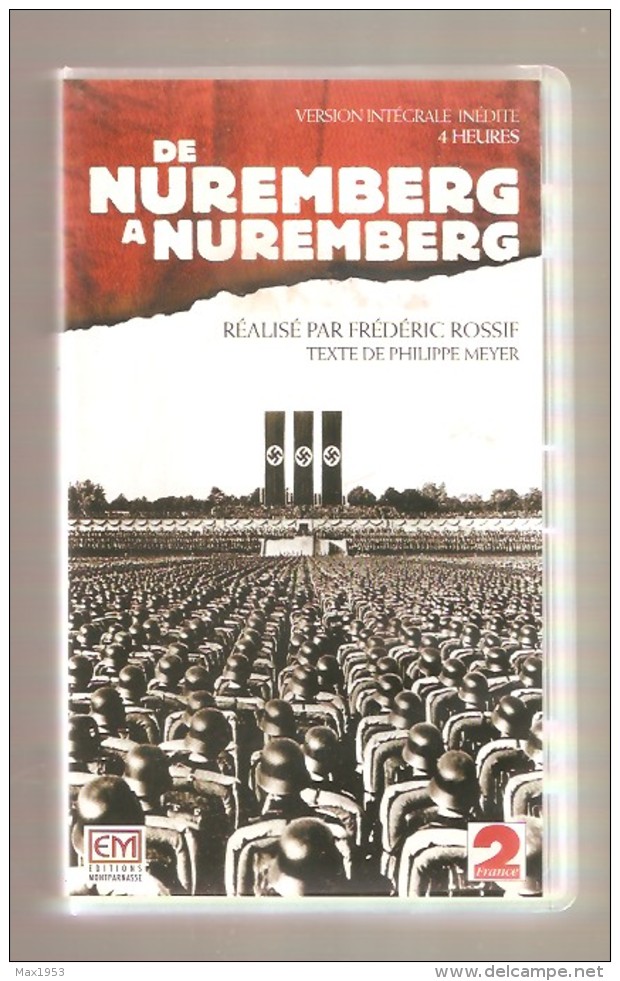 DE NUREMBERG A NUREMBERG Réalisé Par Frédéric Rossif - Coffret 2 K7 VHS - Editions Montparnasse France 2 RTBF Video - History