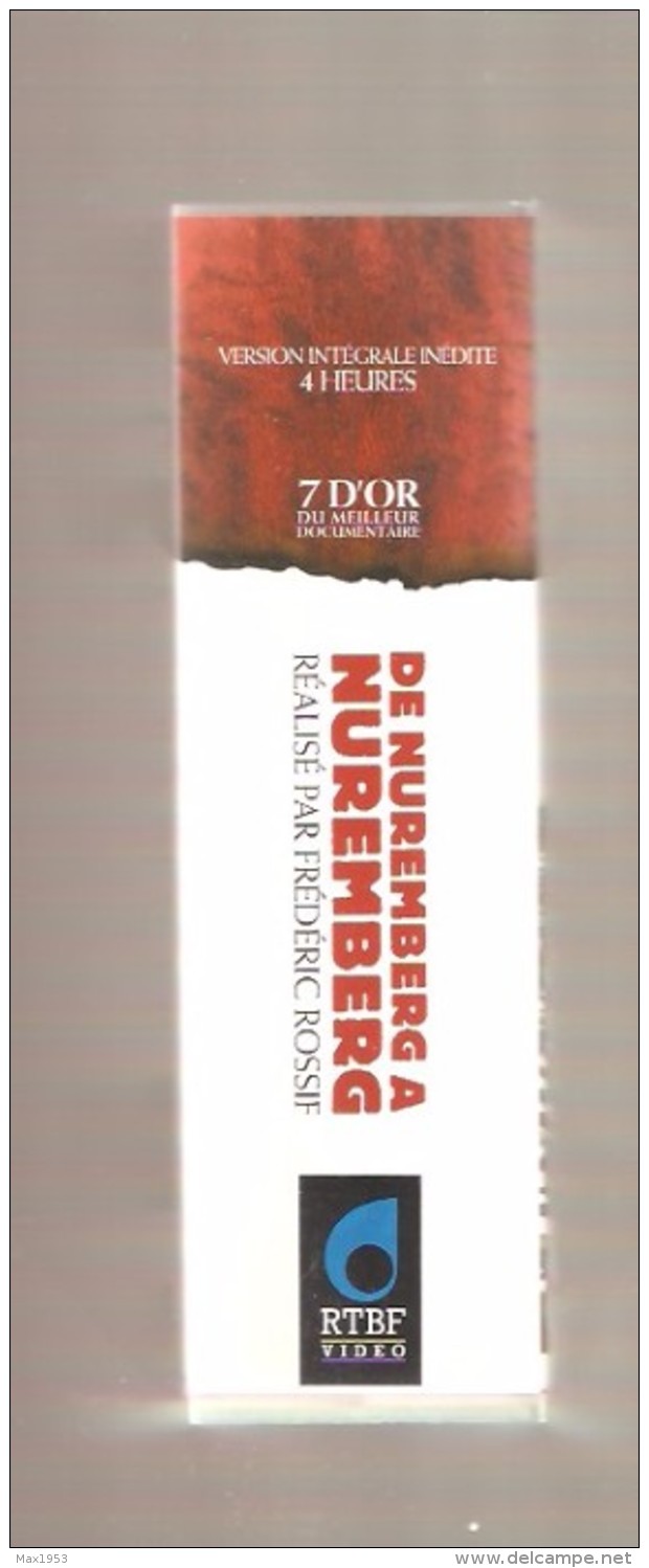 DE NUREMBERG A NUREMBERG Réalisé Par Frédéric Rossif - Coffret 2 K7 VHS - Editions Montparnasse France 2 RTBF Video - Historia