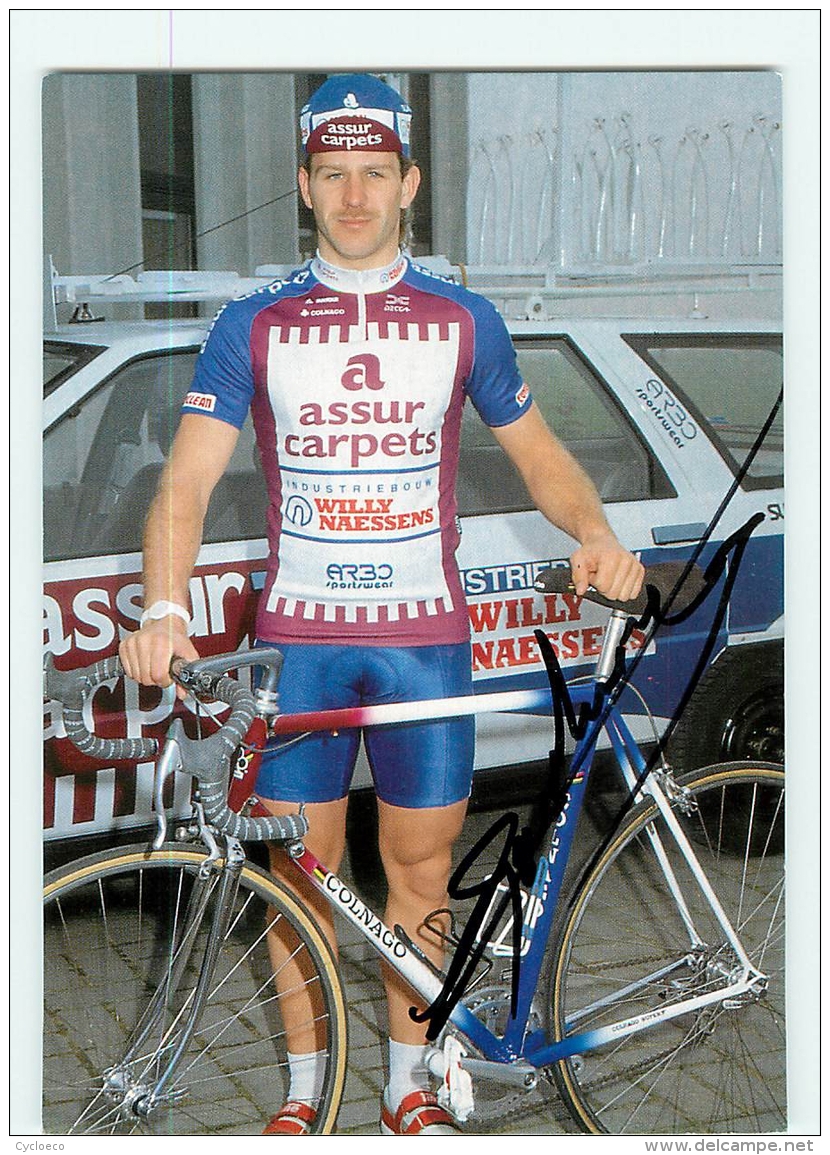 Peter SPAENHOVEN , Autographe Manuscrit, Dédicace. 2 Scans. Cyclisme. Assur Carpets - Cycling