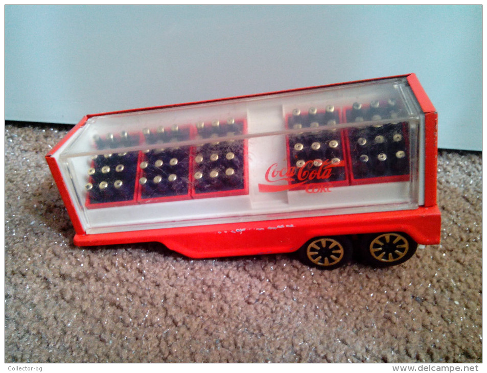 ULTRA RARE  TRAILER FOR TRUCK ADVERTISE COCA COLA 1970:S BULGARIA WITH FULL FRAMES SET USED - Toys