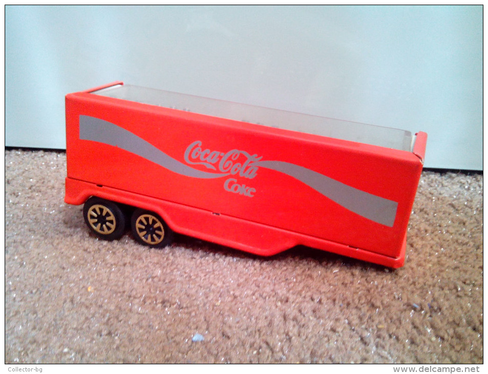 ULTRA RARE  TRAILER FOR TRUCK ADVERTISE COCA COLA 1970:S BULGARIA WITH FULL FRAMES SET USED - Toys