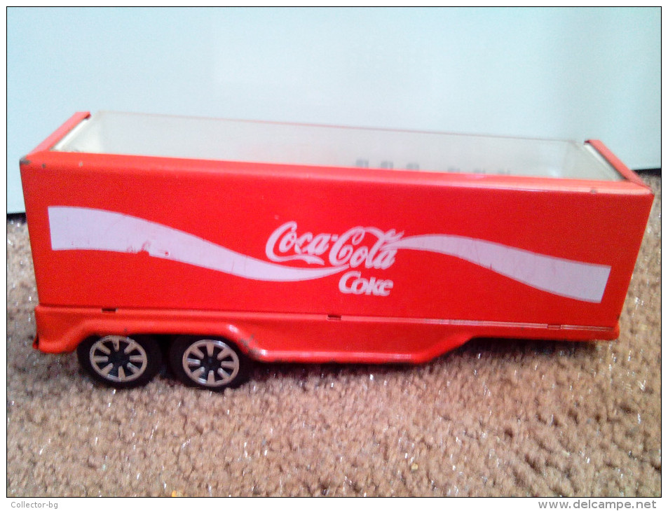 ULTRA RARE  TRAILER FOR TRUCK ADVERTISE COCA COLA 1970:S BULGARIA WITH 2 FRAMES SET USED - Jouets