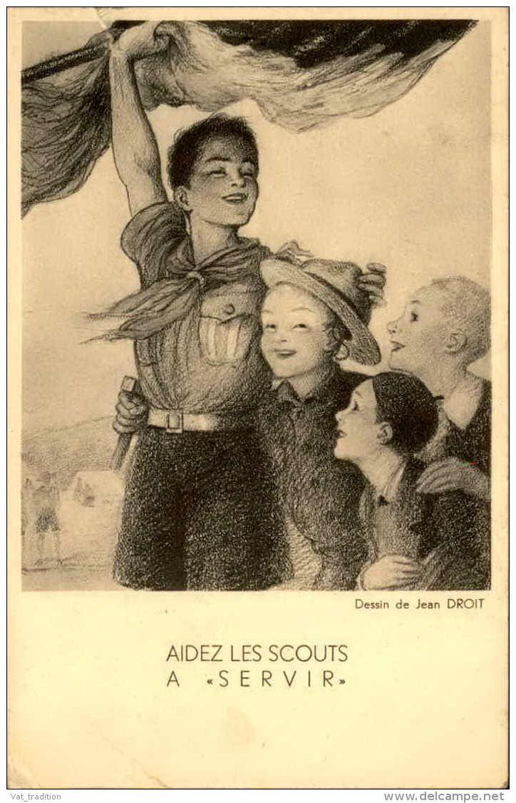 SCOUTISME - Carte Illustrée Par Jean Droit , 1952 - A Voir - L  3525 - Scoutisme