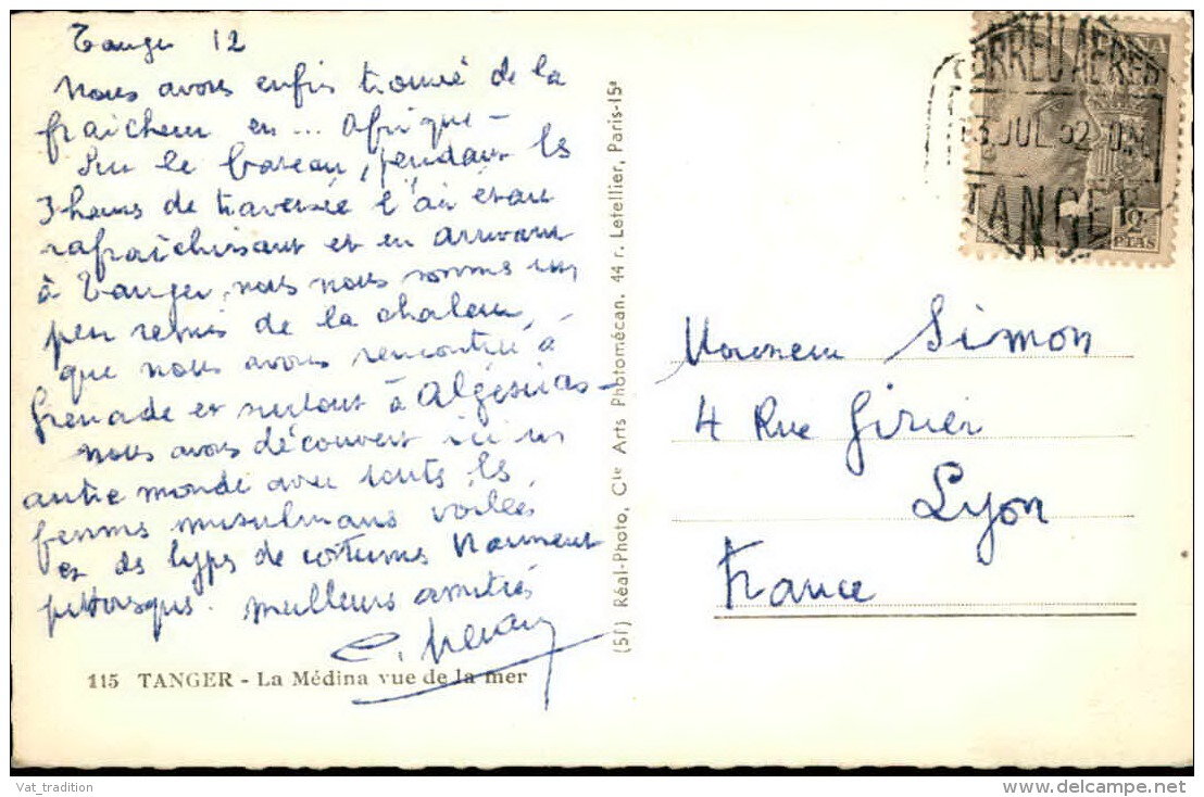 ESPAGNE / MAROC - Oblitération De Tanger Sur Carte Postale En 1952 - A Voir - L  3549 - Maroc Espagnol