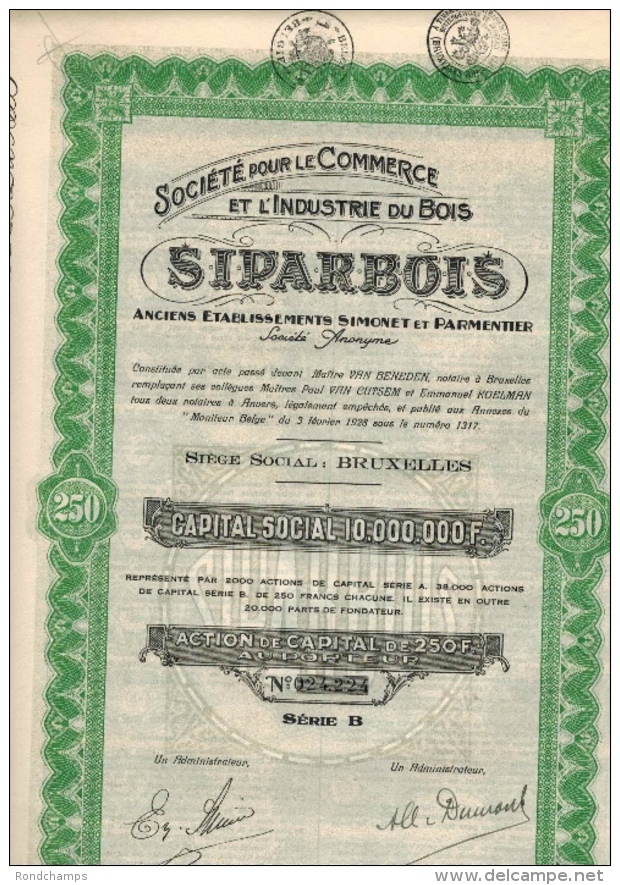 Siparbois  Commerce Et Industrie Du Bois - Industrie