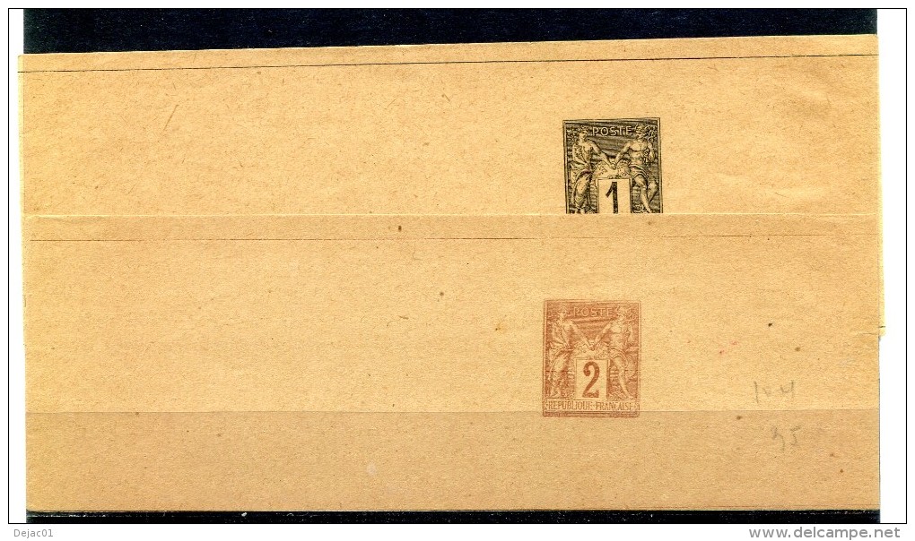 Entier Postal - Yvert 83 & 85 - Bandes Journaux Neuves - Sans Dates - T 404 - Streifbänder