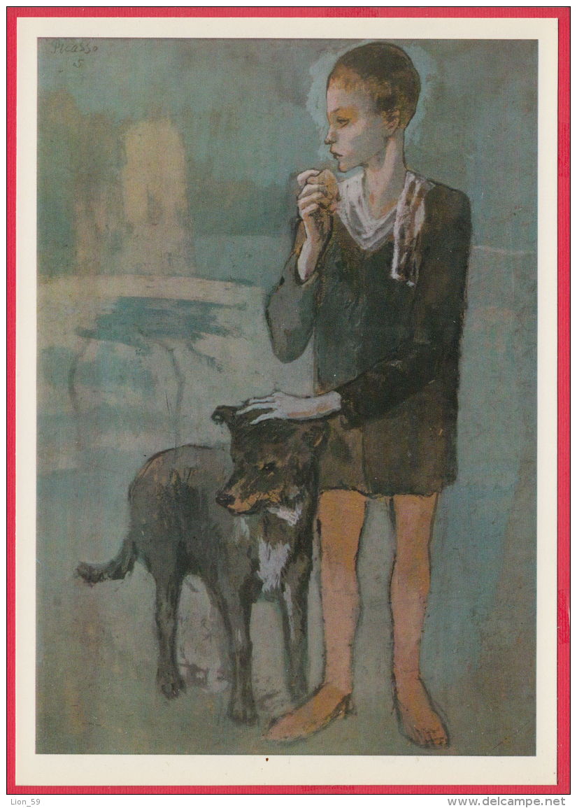 211285 / Spain France Art Pablo Picasso - BOY WITH A DOG , HERMITAGE LENINGRAD - Picasso