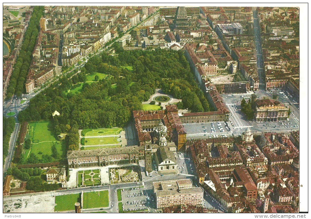 Torino (Piemonte) Veduta Aerea Palazzo E Giardini Reali, Aerial View Of The Kings Gardens, Jardins Royal Vu De L'Avion - Parks & Gärten