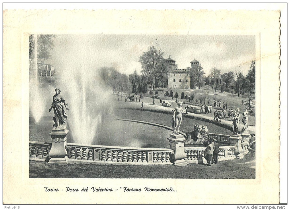 Torino (Piemonte) Parco Del Valentino, "Fontana Monumentale", Valentino Park, The Monumental Fountain - Parks & Gärten