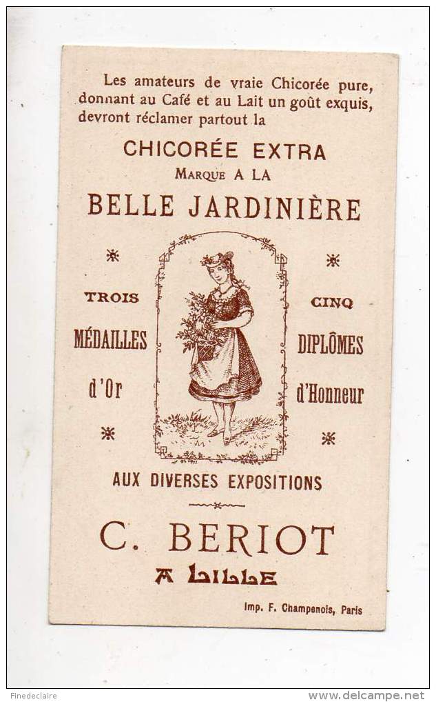 Chromo - Chicorée A La Belle Jardinière, C. Bériot, Lille - Demi Denier De Charles Le Gros  884 - Tea & Coffee Manufacturers