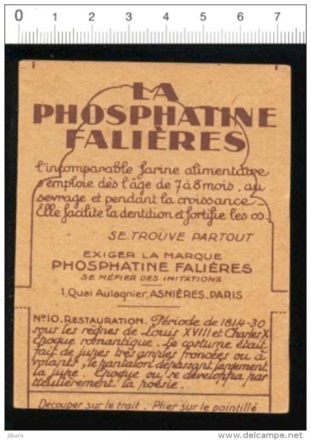 Chromo Phosphatine Falières Costumes D'enfants / Epoque Restauration Robe Mode Habillement Costume Dame  //  IM 110/1 - Autres & Non Classés