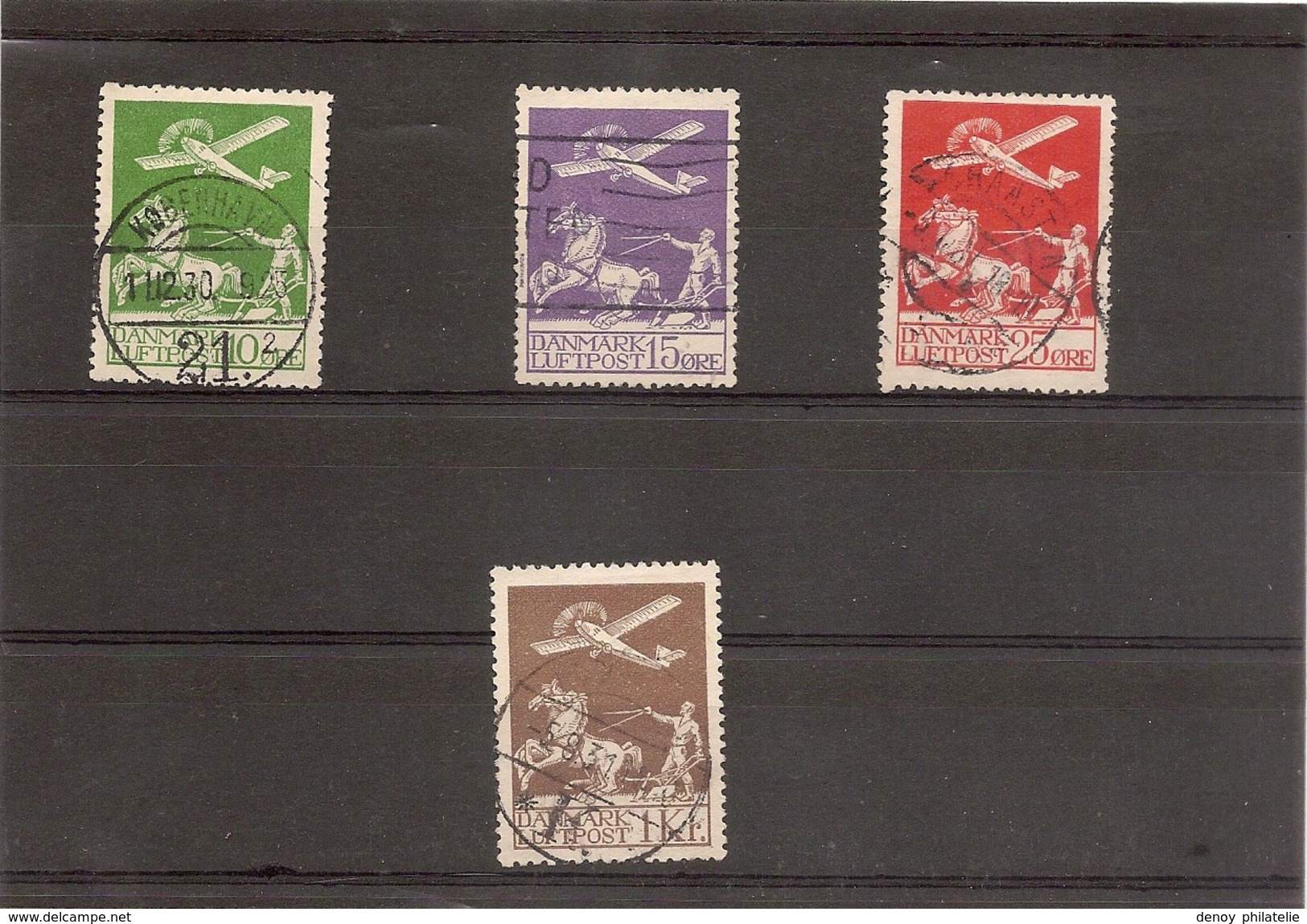 Danemark Poste Aérienne N° 1 A 5  Oblitéré Sauf 4 Cote 350 - Airmail