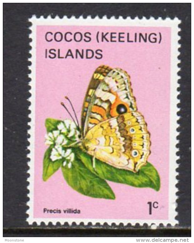 Cocos (Keeling) Islands 1982 Butterflies Definitives 1c Value, MNH (AU) - Cocos (Keeling) Islands