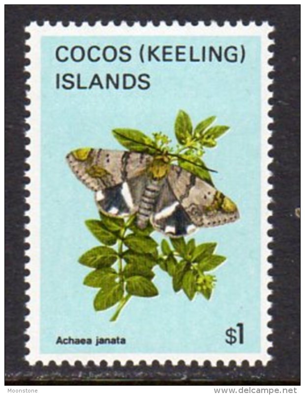 Cocos (Keeling) Islands 1982 Butterflies Definitives $1 Value, MNH (AU) - Cocos (Keeling) Islands
