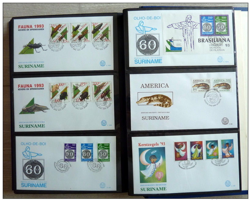 Suriname Collection FDC In 3 Importa Albums,1960-1995 Onbeschreven - Collections (with Albums)