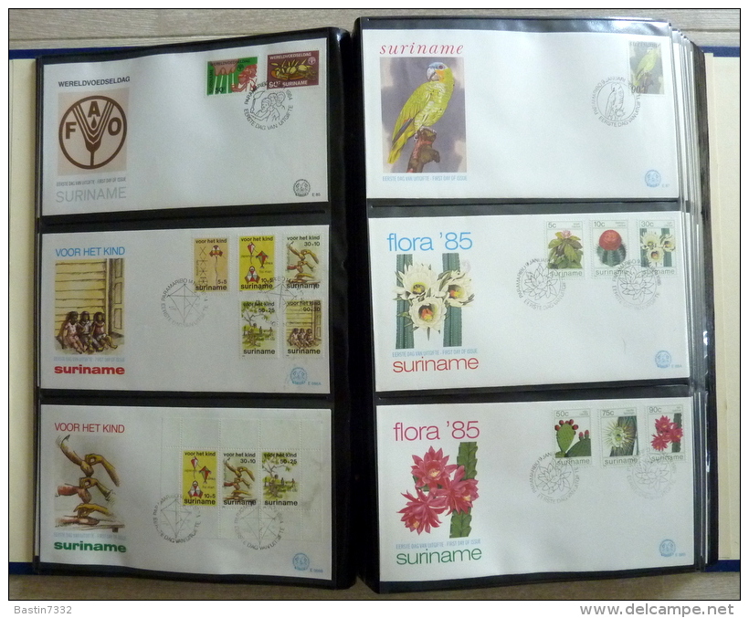 Suriname collection FDC in 3 Importa albums,1960-1995 onbeschreven