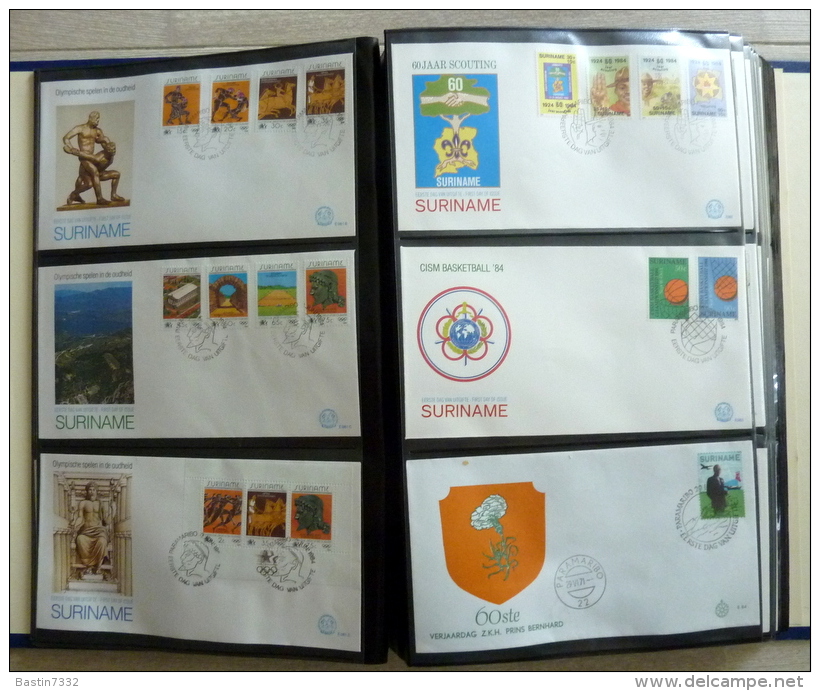 Suriname collection FDC in 3 Importa albums,1960-1995 onbeschreven