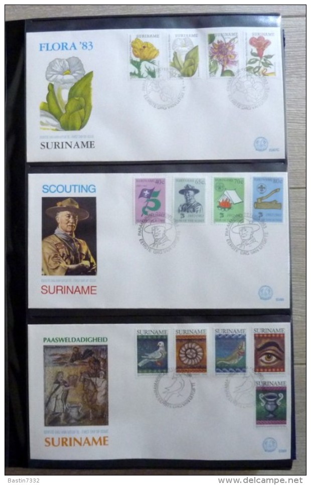 Suriname collection FDC in 3 Importa albums,1960-1995 onbeschreven