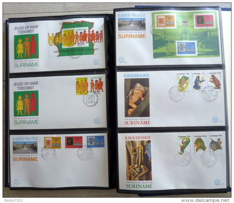 Suriname collection FDC in 3 Importa albums,1960-1995 onbeschreven