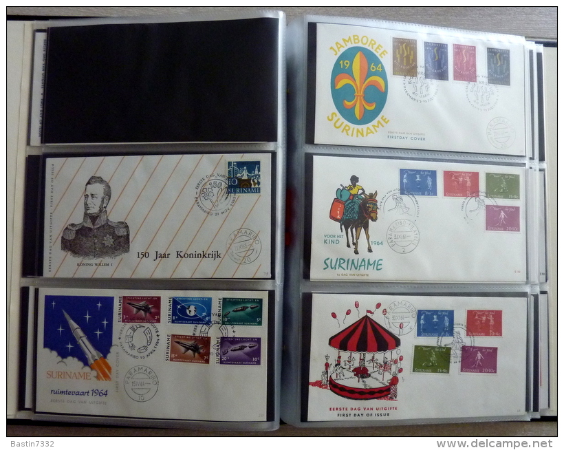 Suriname collection FDC in 3 Importa albums,1960-1995 onbeschreven